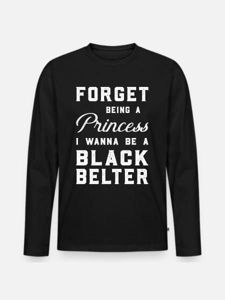 Karate fighter - Männer Premium Bio Langarmshirt - Schwarz