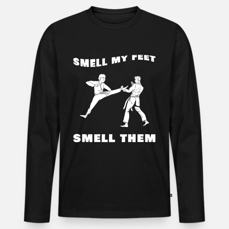 karate - Männer Premium Bio Langarmshirt - Schwarz