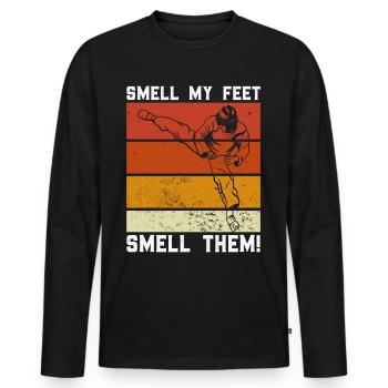 Karate Martial Arts - Männer Premium Bio Langarmshirt - Schwarz - Vorne - Nico (187cm)