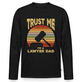 Avocat Avocat Avocat Papa - T-shirt manches longues Premium bio Homme - noir - Devant - Nico (187cm)