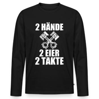 Auto Mechaniker KFZ Mechatroniker Tuner Schrauber - Männer Premium Bio Langarmshirt - Schwarz - Vorne - Nico (187cm)