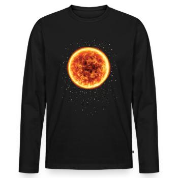 Constellation Astronomy Astronomer - Men's Premium Organic Long Sleeve Shirt - black - Front - Nico (187cm)