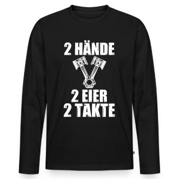 Auto Mechaniker KFZ Mechatroniker Tuner Schrauber - Männer Premium Bio Langarmshirt - Schwarz - Vorne - Nico (187cm)