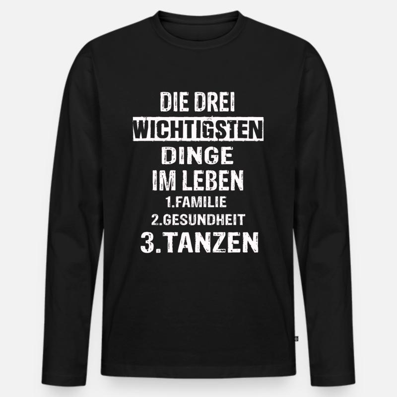Tanzen - Männer Premium Bio Langarmshirt - Schwarz