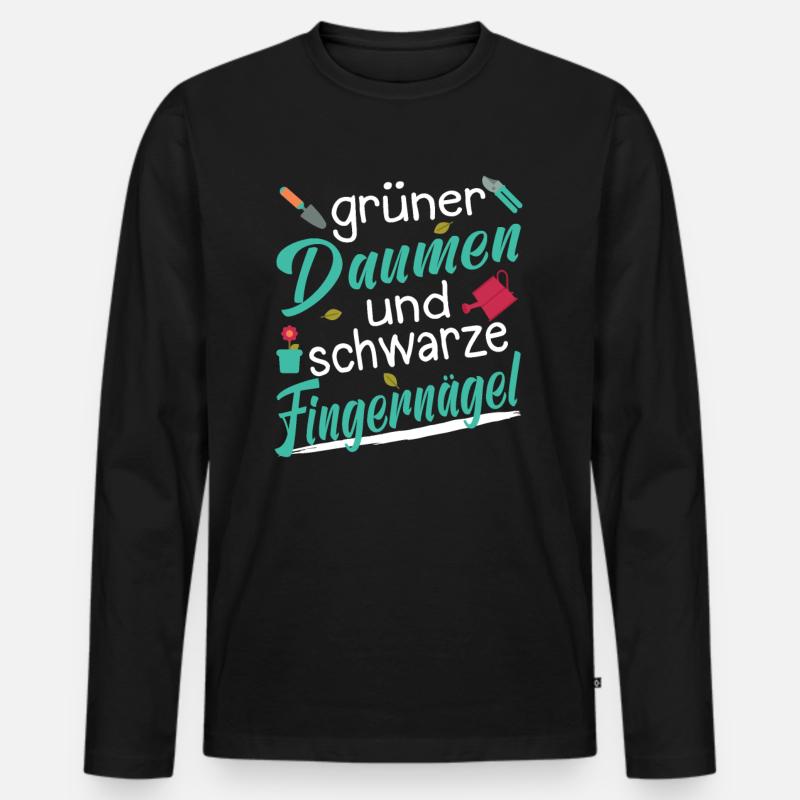 Gärtner Garten Gärtnerin Blumenbeauftragte - Männer Premium Bio Langarmshirt - Schwarz