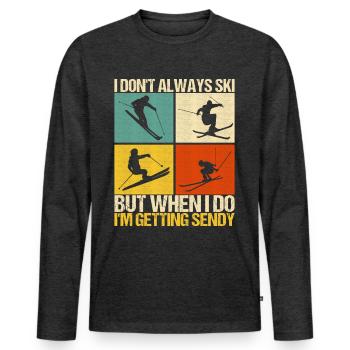 Skiers - Men's Premium Organic Long Sleeve Shirt - heather anthracite - Front - Nico (187cm)