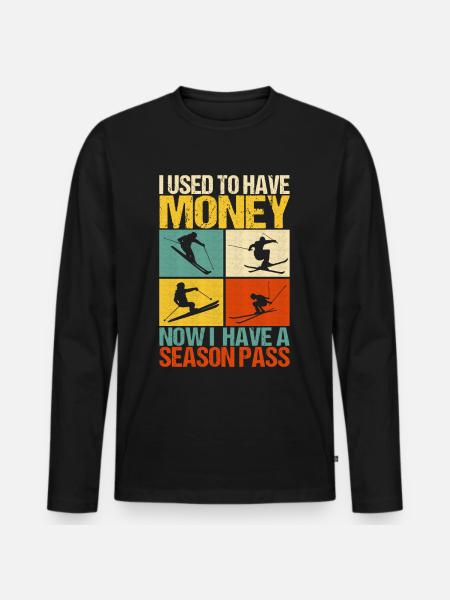 Skiers - Men's Premium Organic Long Sleeve Shirt - black