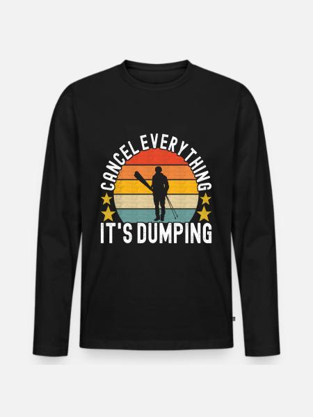Skiers - Men's Premium Organic Long Sleeve Shirt - black
