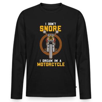 Motorcycling is not a disease choppers - Men's Premium Organic Long Sleeve Shirt - black - Front - Nico (187cm)