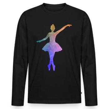 Cours de danse classique Gift Dance Dancer Ballerina - T-shirt manches longues Premium bio Homme - noir - Devant - Nico (187cm)