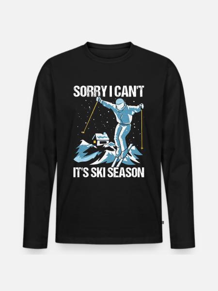 Skiers - Men's Premium Organic Long Sleeve Shirt - black