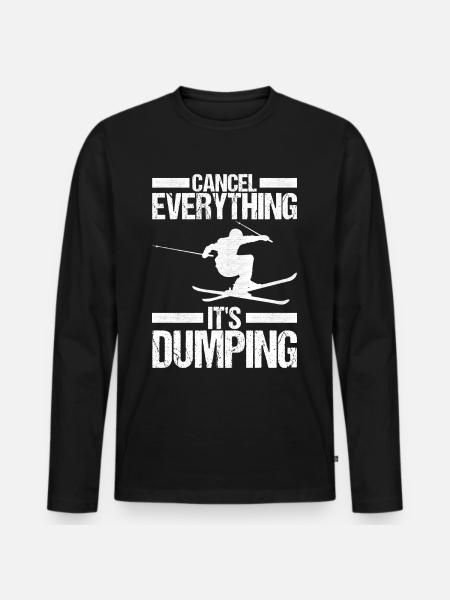 Skiers - Men's Premium Organic Long Sleeve Shirt - black