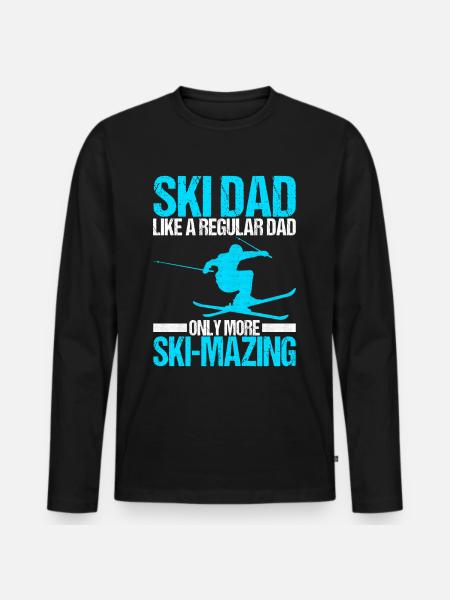 Skiers - Men's Premium Organic Long Sleeve Shirt - black