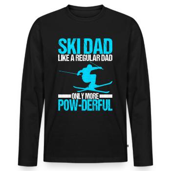 Skiers - Men's Premium Organic Long Sleeve Shirt - black - Front - Nico (187cm)