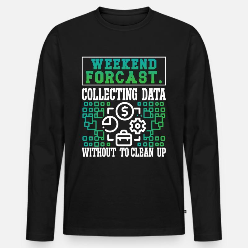 Collecting Data - Männer Premium Bio Langarmshirt - Schwarz