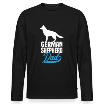 German Shepherd Dad - Männer Premium Bio Langarmshirt - Schwarz - Vorne - Nico (187cm)