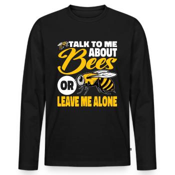 beekeeper beekeeper bees honey bee beekeeping - Men's Premium Organic Long Sleeve Shirt - black - Front - Nico (187cm)