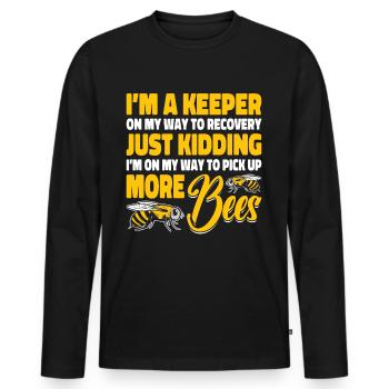 beekeeper beekeeper bees honey bee beekeeping - Men's Premium Organic Long Sleeve Shirt - black - Front - Nico (187cm)