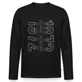 Finest Millésime 1972 Année de naissance 1972 Anniversaire - T-shirt manches longues Premium bio Homme - noir - Devant - Nico (187cm)
