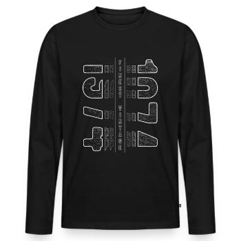 Finest Millésime 1974 Année de naissance 1974 Anniversaire - T-shirt manches longues Premium bio Homme - noir - Devant - Nico (187cm)