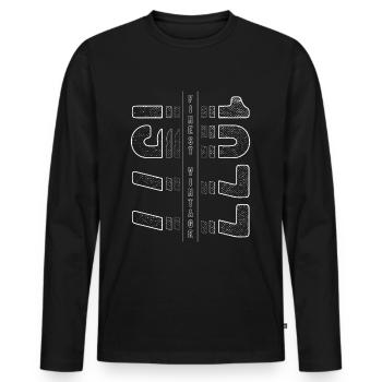 Finest Millésime 1977 Année de naissance 1977 Anniversaire - T-shirt manches longues Premium bio Homme - noir - Devant - Nico (187cm)
