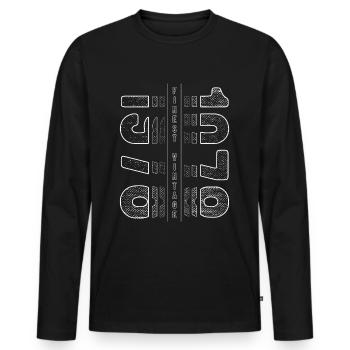 Finest Vintage 1978 Geburtsjahr 1978 Geburtstag - Männer Premium Bio Langarmshirt - Schwarz - Vorne - Nico (187cm)