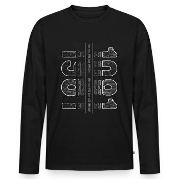 Finest Millésime 1981 Année de naissance 1981 Anniversaire - T-shirt manches longues Premium bio Homme - noir - Devant - Nico (187cm)