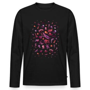 Marine animal Marine animal Aquarist - Men's Premium Organic Long Sleeve Shirt - black - Front - Nico (187cm)