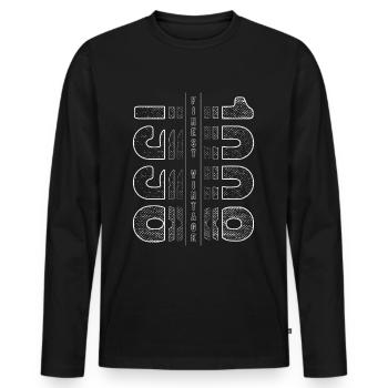 Finest Millésime 1998 Année de naissance 1998 Anniversaire - T-shirt manches longues Premium bio Homme - noir - Devant - Nico (187cm)