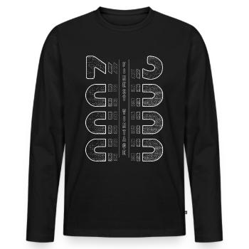 Finest Millésime 2000 Année de naissance 2000 Anniversaire - T-shirt manches longues Premium bio Homme - noir - Devant - Nico (187cm)
