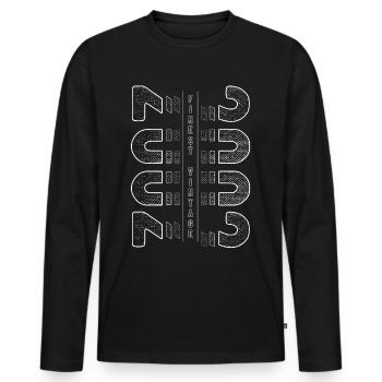 Finest Millésime 2002 Année de naissance 2002 Anniversaire - T-shirt manches longues Premium bio Homme - noir - Devant - Nico (187cm)