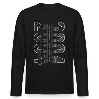Finest Vintage 2004 Year of birth 2004 Birthday - Men's Premium Organic Long Sleeve Shirt - black - Front - Nico (187cm)