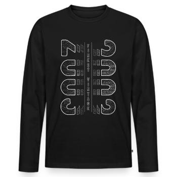 Finest Vintage 2003 Year of birth 2003 Birthday - Men's Premium Organic Long Sleeve Shirt - black - Front - Nico (187cm)