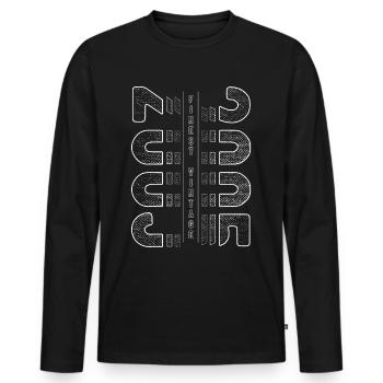 Finest Millésime 2005 Année de naissance 2005 Anniversaire - T-shirt manches longues Premium bio Homme - noir - Devant - Nico (187cm)