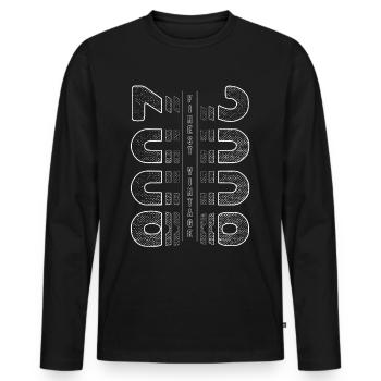 Finest Vintage 2008 Year of birth 2008 Birthday - Men's Premium Organic Long Sleeve Shirt - black - Front - Nico (187cm)
