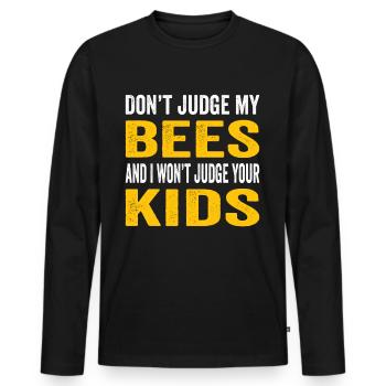 Beekeepers Bees Honey bees Beekeeping - Men's Premium Organic Long Sleeve Shirt - black - Front - Nico (187cm)