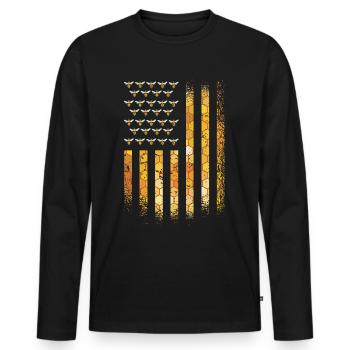 Beekeepers Bees Honey bees Beekeeping - Men's Premium Organic Long Sleeve Shirt - black - Front - Nico (187cm)