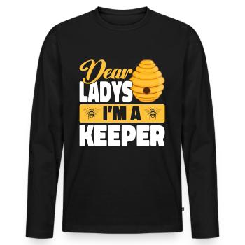 Beekeepers Bees Honey bees Beekeeping - Men's Premium Organic Long Sleeve Shirt - black - Front - Nico (187cm)