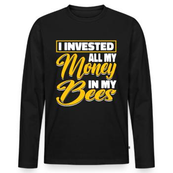 Beekeepers Bees Honey bees Beekeeping - Men's Premium Organic Long Sleeve Shirt - black - Front - Nico (187cm)
