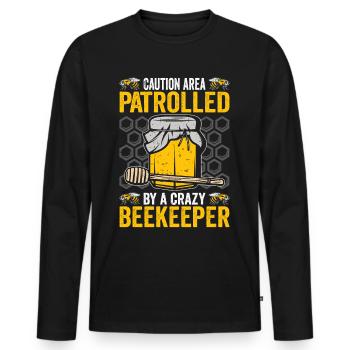 Beekeepers Bees Honey bees Beekeeping - Men's Premium Organic Long Sleeve Shirt - black - Front - Nico (187cm)