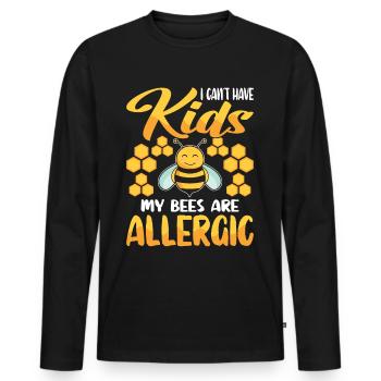 Beekeepers Bees Honey bees Beekeeping - Men's Premium Organic Long Sleeve Shirt - black - Front - Nico (187cm)