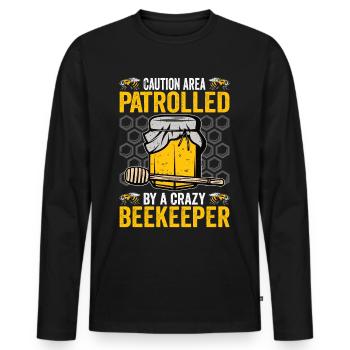 Beekeepers Bees Honey bees Beekeeping - Men's Premium Organic Long Sleeve Shirt - black - Front - Nico (187cm)