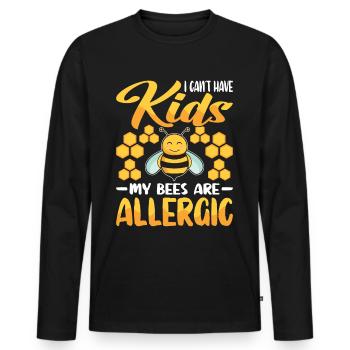Beekeepers Bees Honey bees Beekeeping - Men's Premium Organic Long Sleeve Shirt - black - Front - Nico (187cm)
