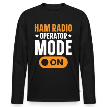 Ham Radio Operator Mode Radio Operator Ham Radio - Männer Premium Bio Langarmshirt - Schwarz - Vorne - Nico (187cm)