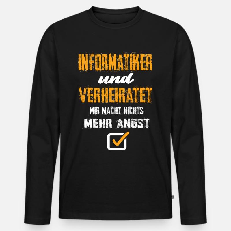 Informatiker - Männer Premium Bio Langarmshirt - Schwarz