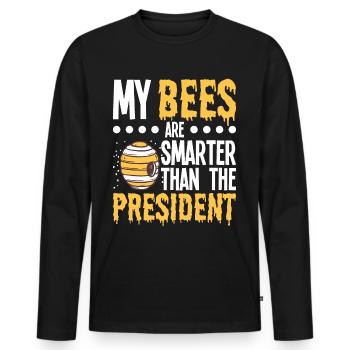 Beekeepers Bees Honey bees Beekeeping - Men's Premium Organic Long Sleeve Shirt - black - Front - Nico (187cm)