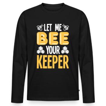Beekeepers Bees Honey bees Beekeeping - Men's Premium Organic Long Sleeve Shirt - black - Front - Nico (187cm)