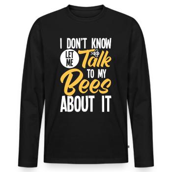 Beekeepers Bees Honey bees Beekeeping - Men's Premium Organic Long Sleeve Shirt - black - Front - Nico (187cm)