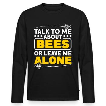 Beekeepers Bees Honey bees Beekeeping - Men's Premium Organic Long Sleeve Shirt - black - Front - Nico (187cm)