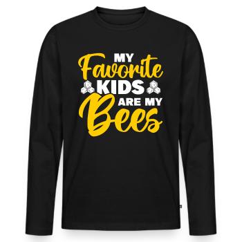 Beekeepers Bees Honey bees Beekeeping - Men's Premium Organic Long Sleeve Shirt - black - Front - Nico (187cm)